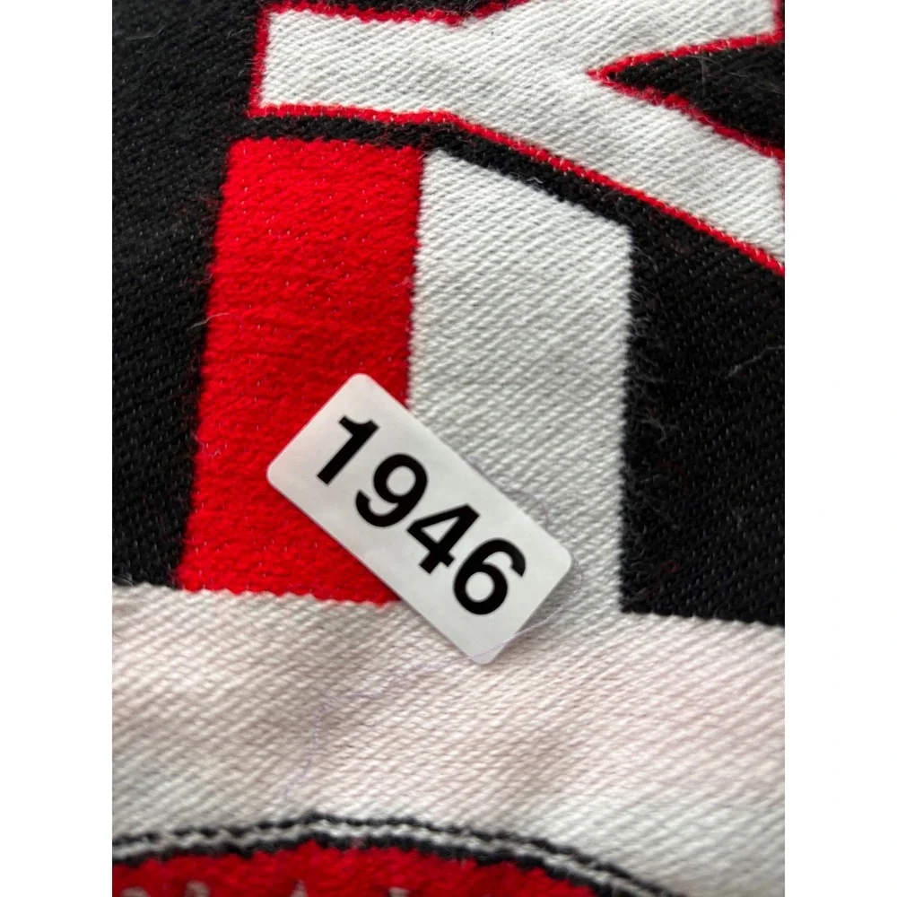 Unbranded Scarf Unisex OS Red Malta Rugby Team Knit Fringed Sports Fan Accessory